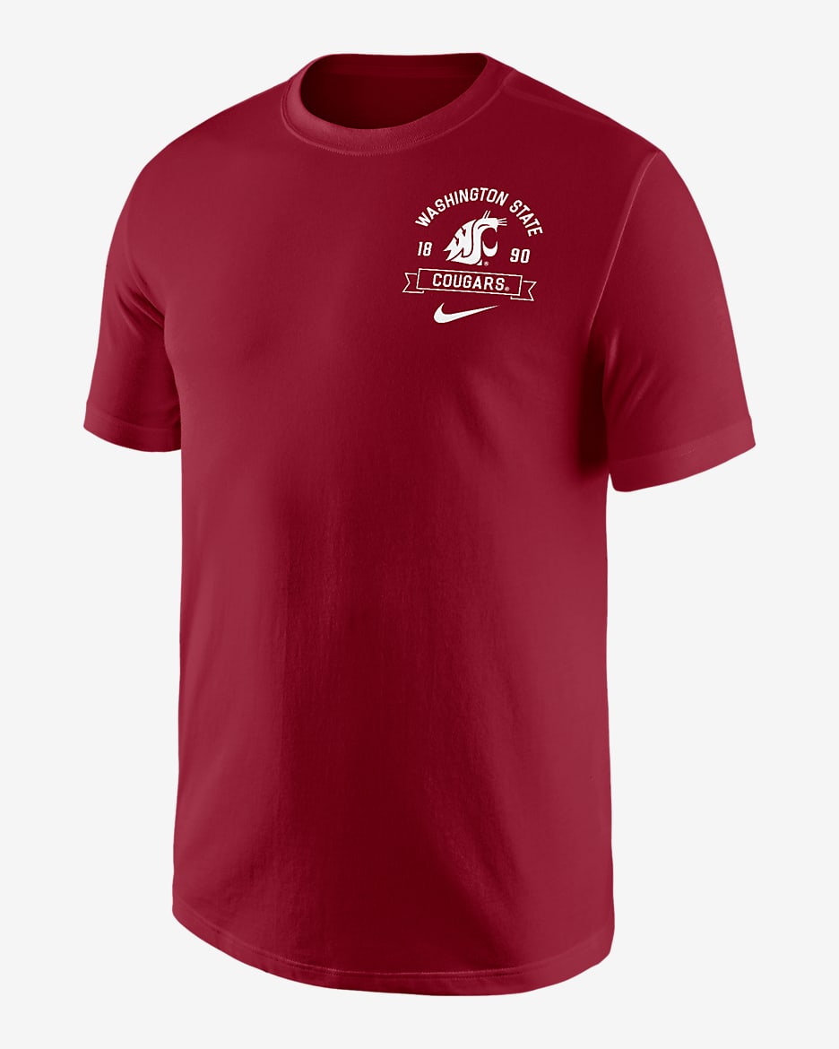 Playera universitaria Nike Max90 para hombre Washington State - Carmesí team