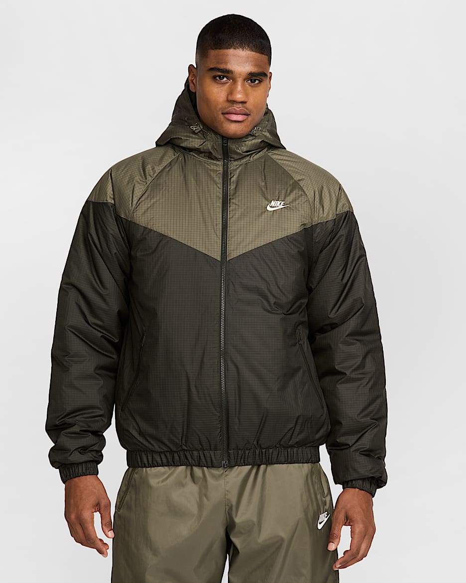 Nike Windrunner Men's Therma-FIT Midweight Water-Repellent Jacket - Medium Olive/Sequoia/Sail