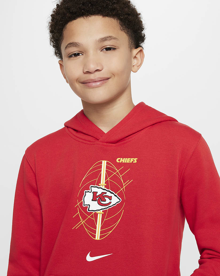 Kansas City Chiefs Icon Dessuadora amb caputxa Nike NFL - Nen/a - University Red