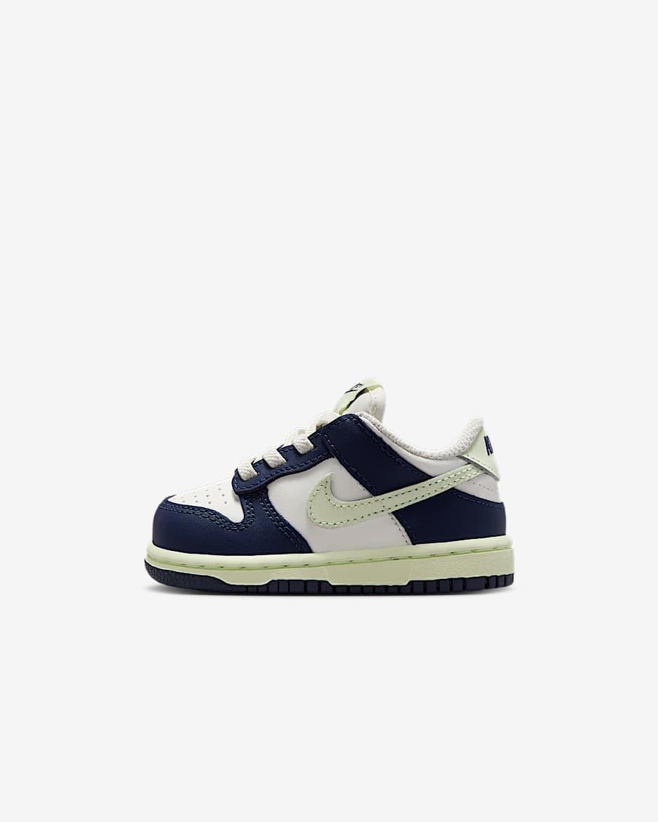 Nike Dunk Low Baby/Toddler Shoes - Sail/Midnight Navy/Volt Tint/Volt Tint