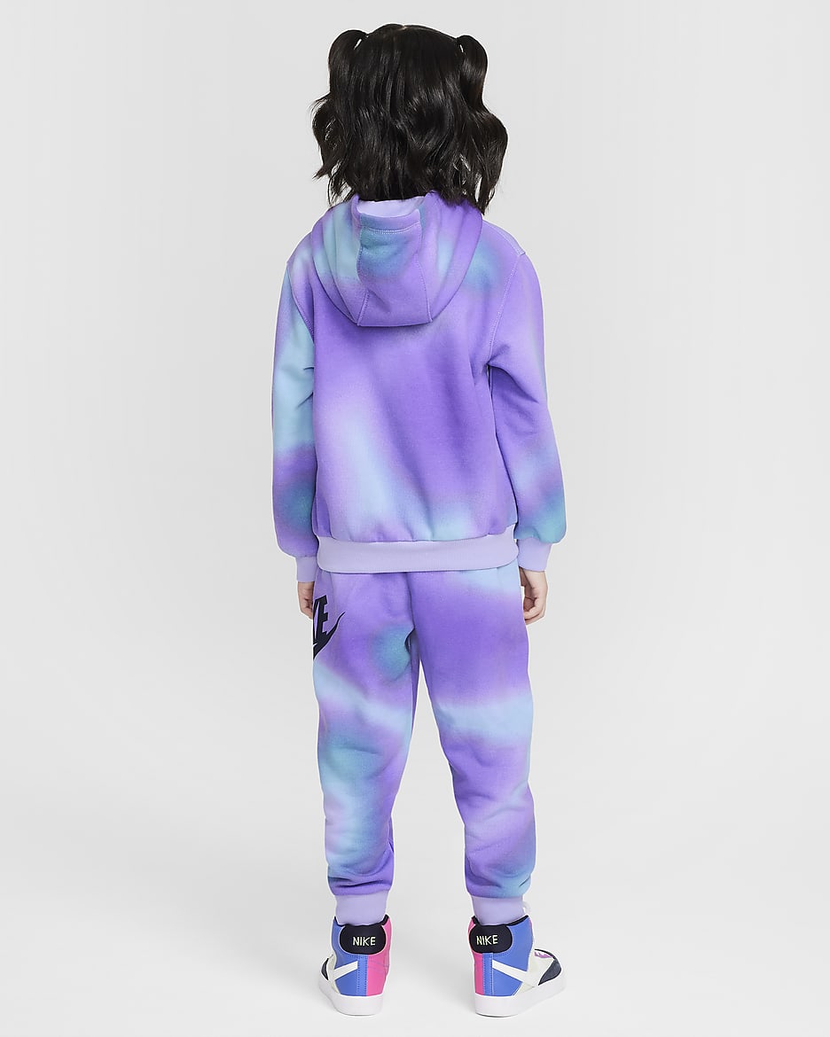 Nike Solarized Little Kids' Pullover Hoodie and Pants Set - Black Raspberry