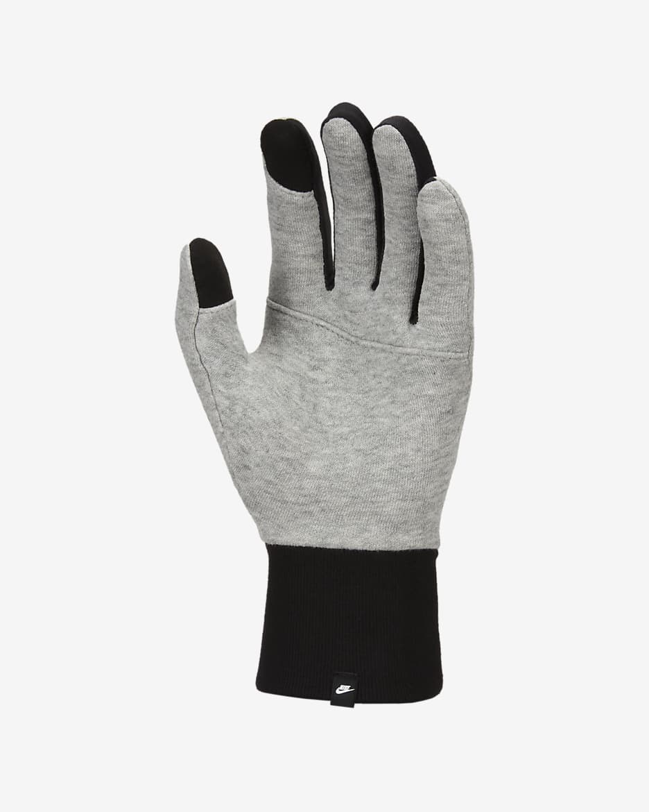 Nike Club Fleece Men's Gloves - Dark Grey Heather/Black/Black