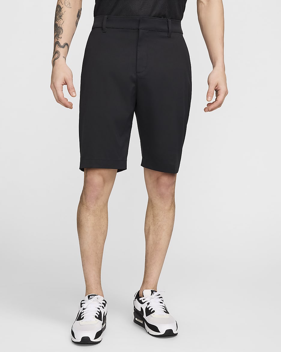 กางเกงกอล์ฟชิโน่ขาสั้นผู้ชาย 10 นิ้ว Nike Tour - ดำ/ดำ