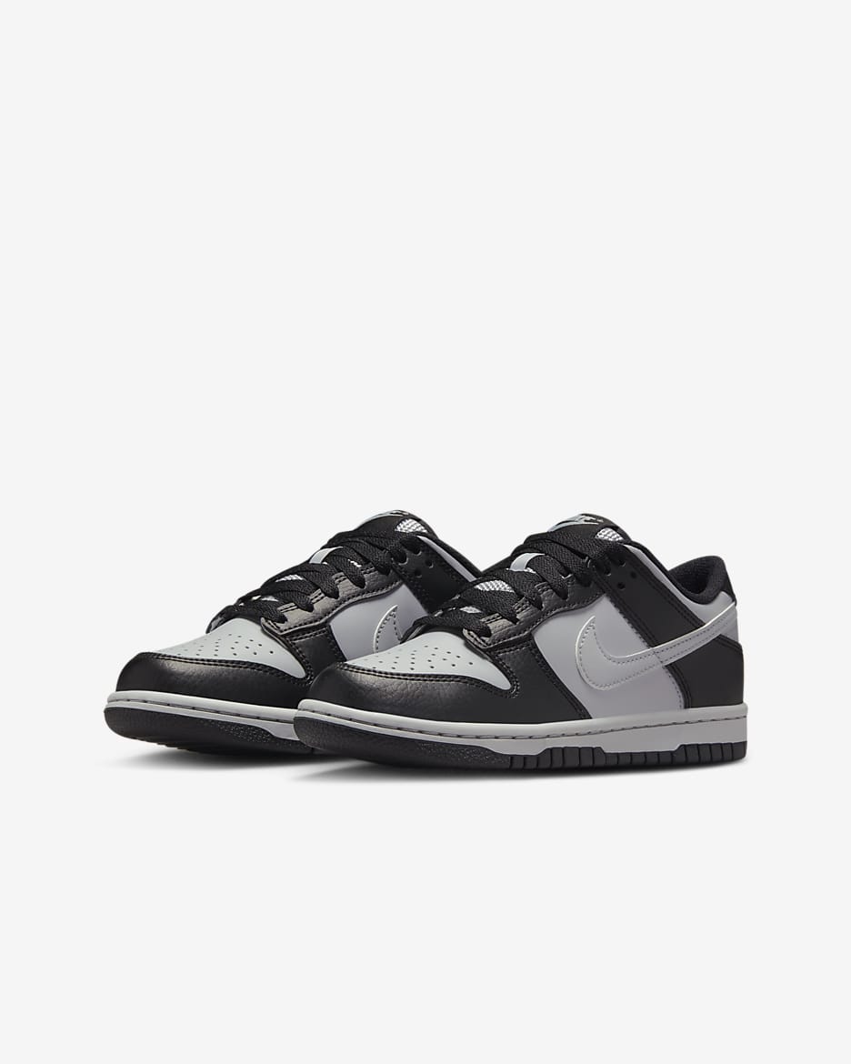 Chaussure Nike Dunk Low pour ado - Noir/Wolf Grey