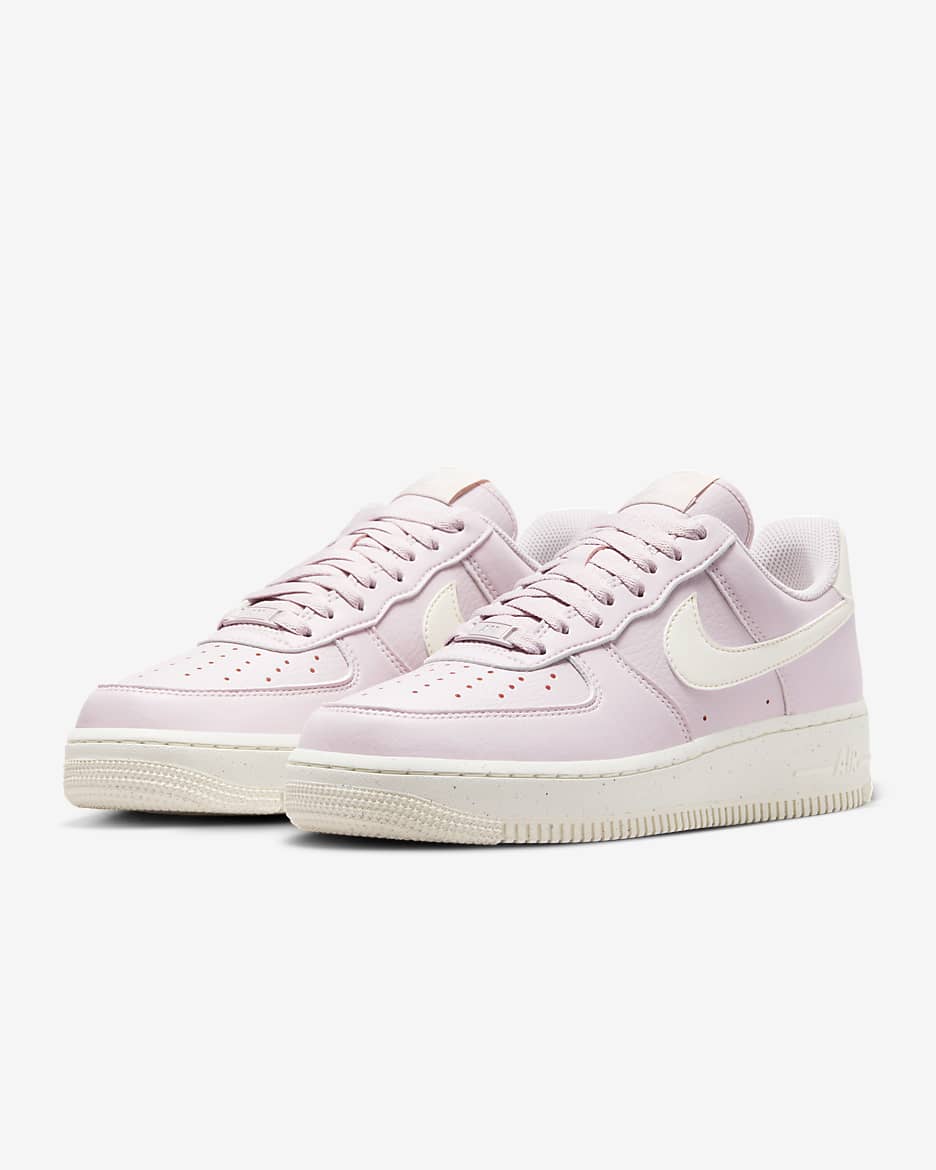 Nike Air Force 1 '07 Next Nature 女鞋 - Platinum Violet/Coconut Milk/Volt/Sail