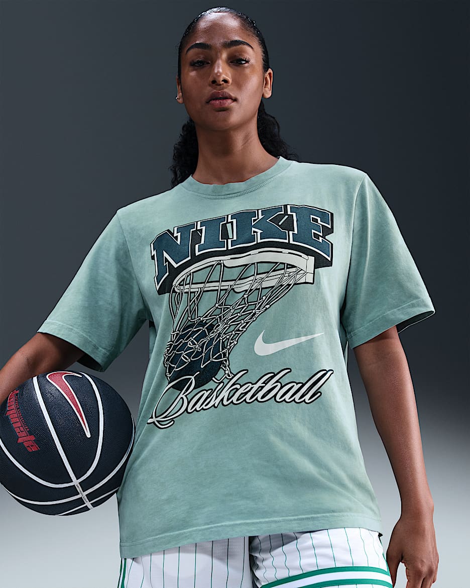 Nike Women's Loose Short-Sleeve Basketball T-Shirt - Cannon