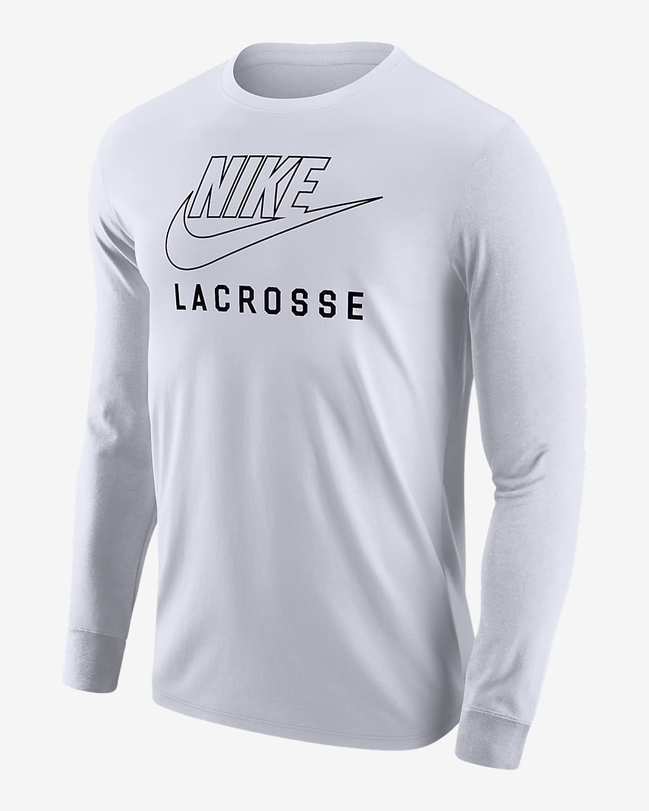 Nike Swoosh Men's Lacrosse Long-Sleeve T-Shirt - White