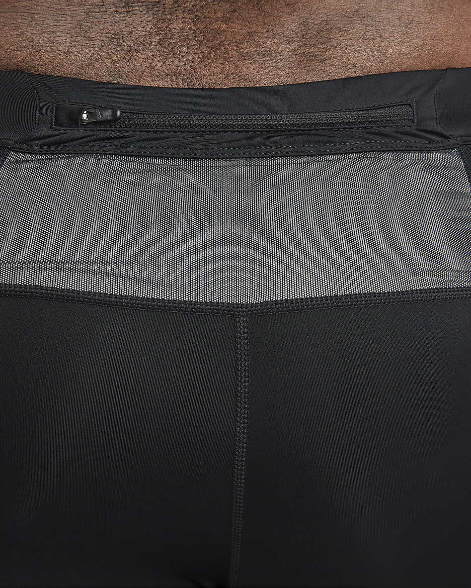 Tights de running com comprimento até meio Dri-FIT Nike Trail Lava Loops para homem - Preto/Branco