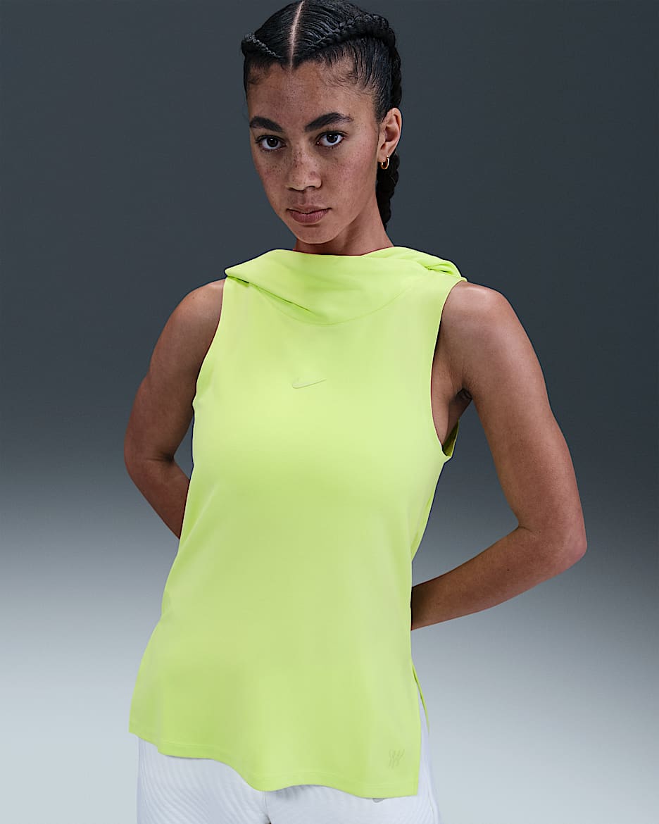 Playera sin mangas para mujer Serena Williams Design Crew - Toque de limón claro/Toque de limón claro