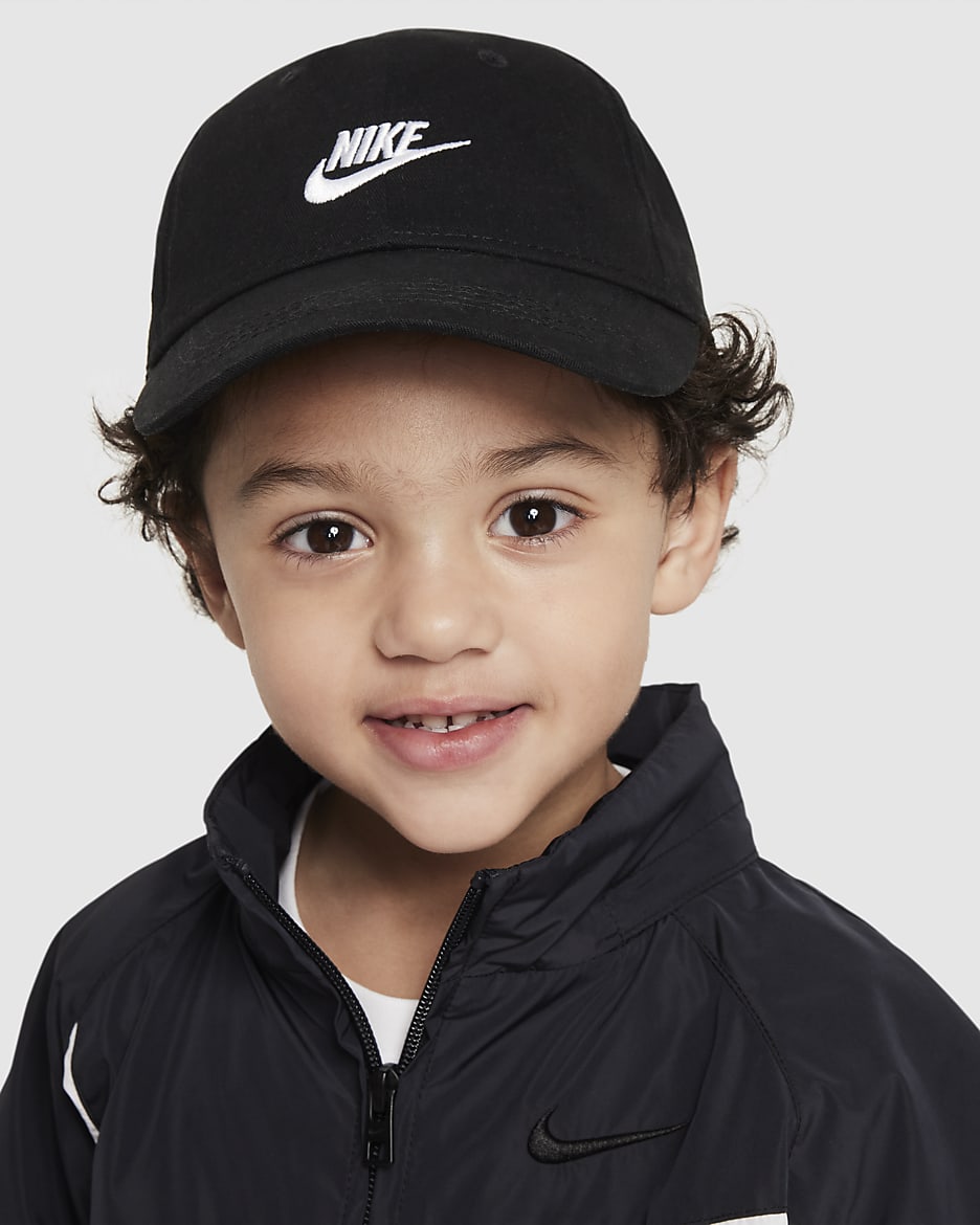 Gorra con visera curva Futura infantil Nike - Negro