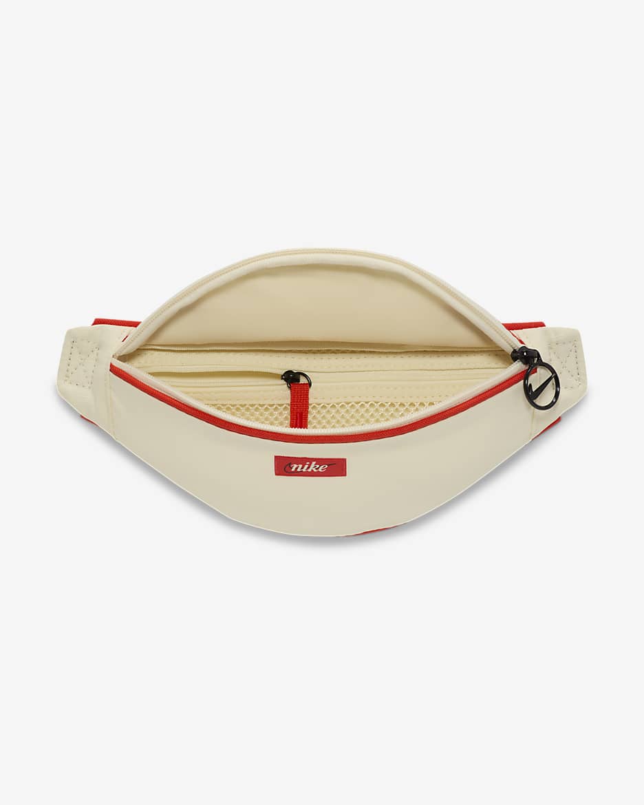 Nike Heritage Retro Fanny Pack (Small, 1L) - Coconut Milk/Picante Red/Coconut Milk