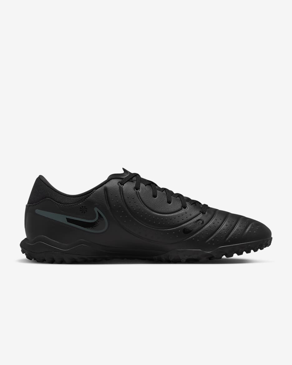 Nike Tiempo Legend 10 Academy Low-Top-Fußballschuh für Turf - Schwarz/Deep Jungle/Schwarz