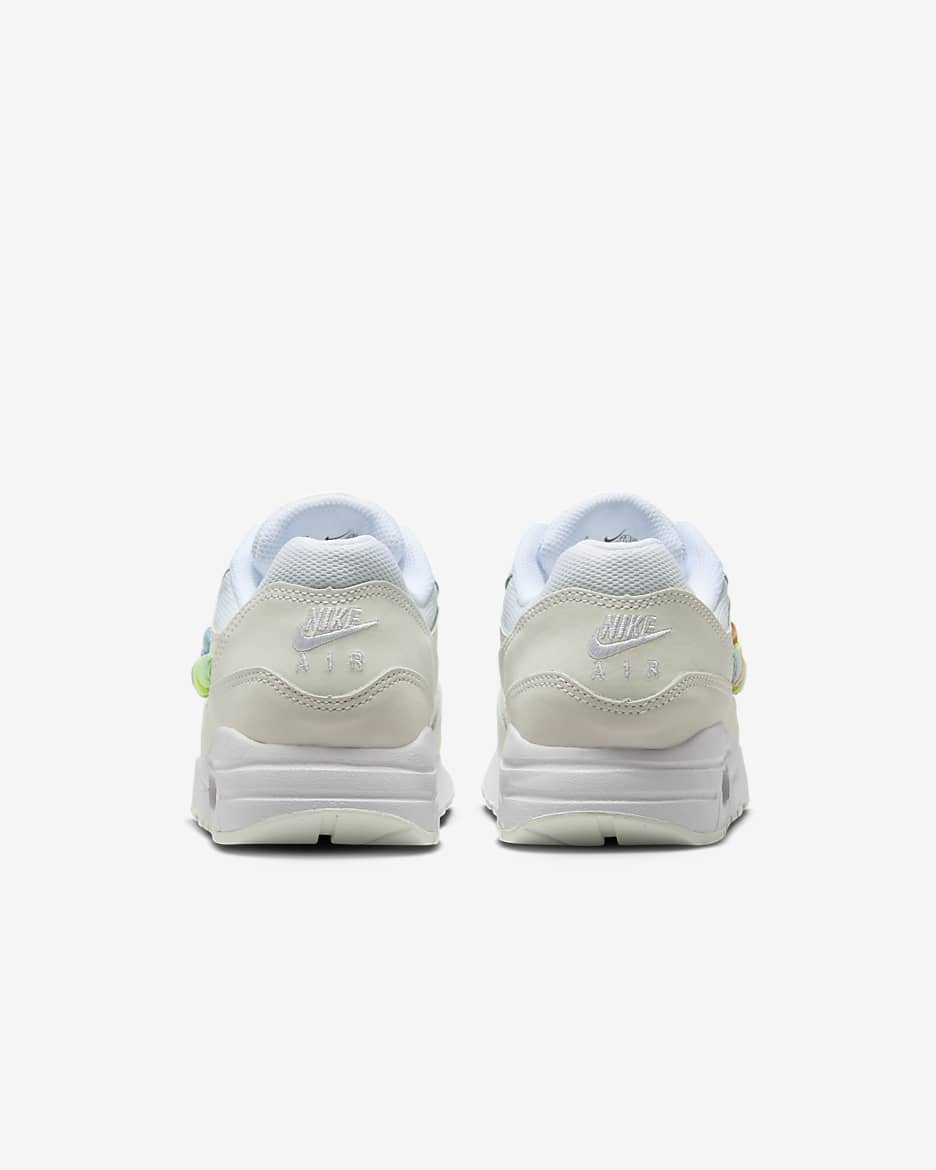 Tenis para niños grandes Nike Air Max 1 SE - Blanco/Blanco cumbre/Rosa tierra/Multicolor