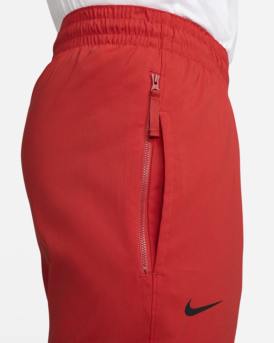 Pants de básquetbol de tejido Woven para hombre Nike DNA - Rojo universitario/Negro