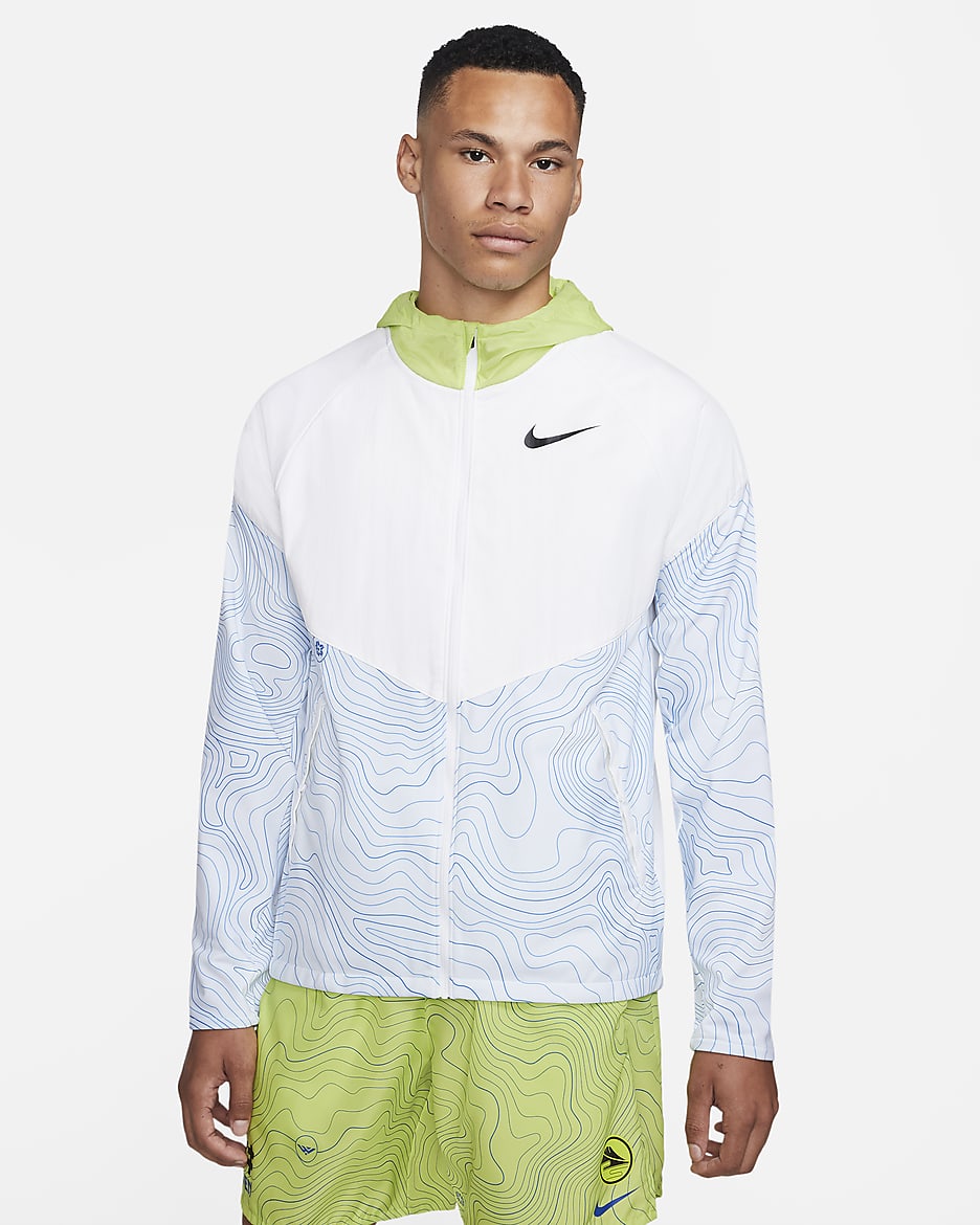 Nike Therma Essential Men's Running Jacket - White/Cyber/Black
