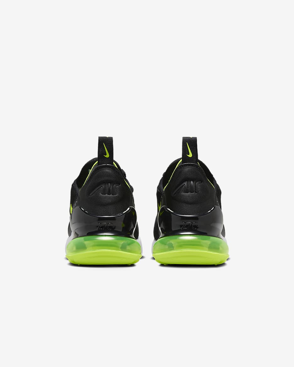 Nike Air Max 270 大童鞋款 - 黑色/Lightning/白色/Volt