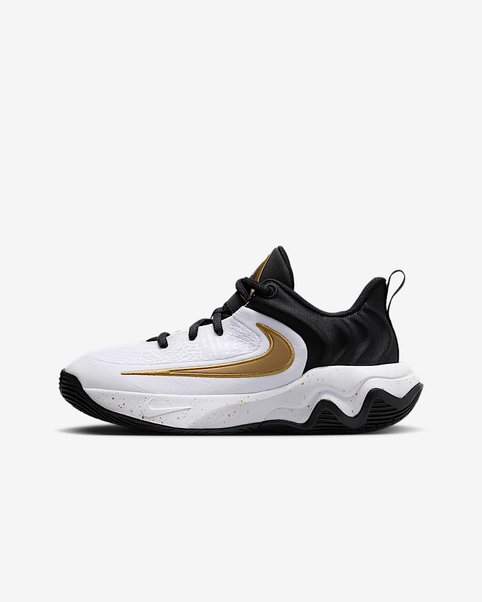 Giannis Immortality 4 Older Kids' Basketball Shoes - Black/White/Metallic Gold