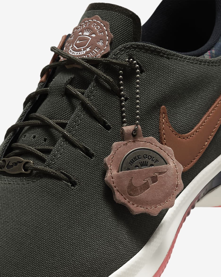 Nike Victory Tour 3 高爾夫鞋 (特寬) - Cargo Khaki/黑色/Hot Punch/Light British Tan