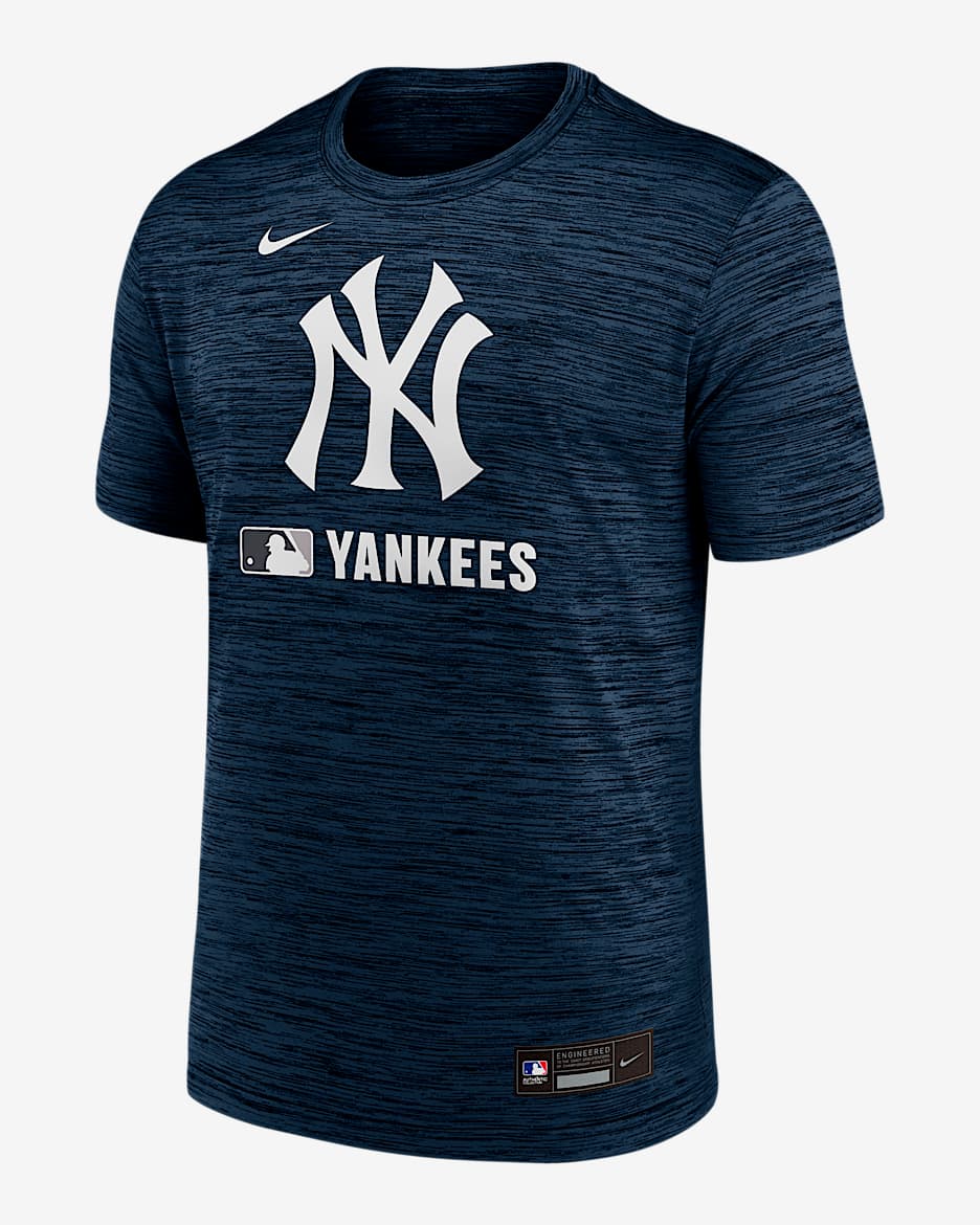 Playera Nike Dri-FIT de la MLB para hombre New York Yankees Authentic Collection Velocity - Azul marino