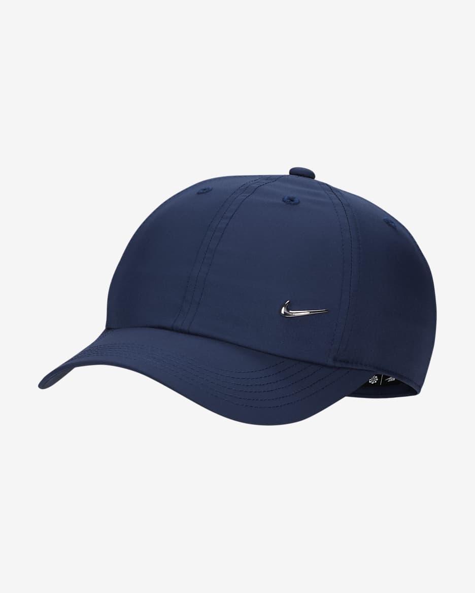 Nike Dri-FIT Club Gorra sin estructura con logotipo Swoosh metálico - Niño/a - Midnight Navy