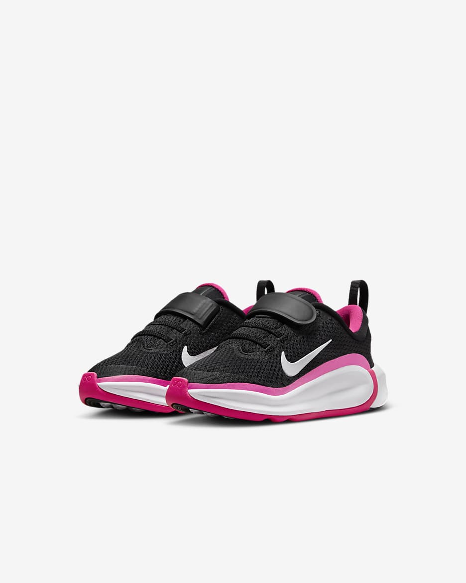 Tenis para niños de preescolar Nike Infinity Flow - Negro/Fucsia láser/Blanco