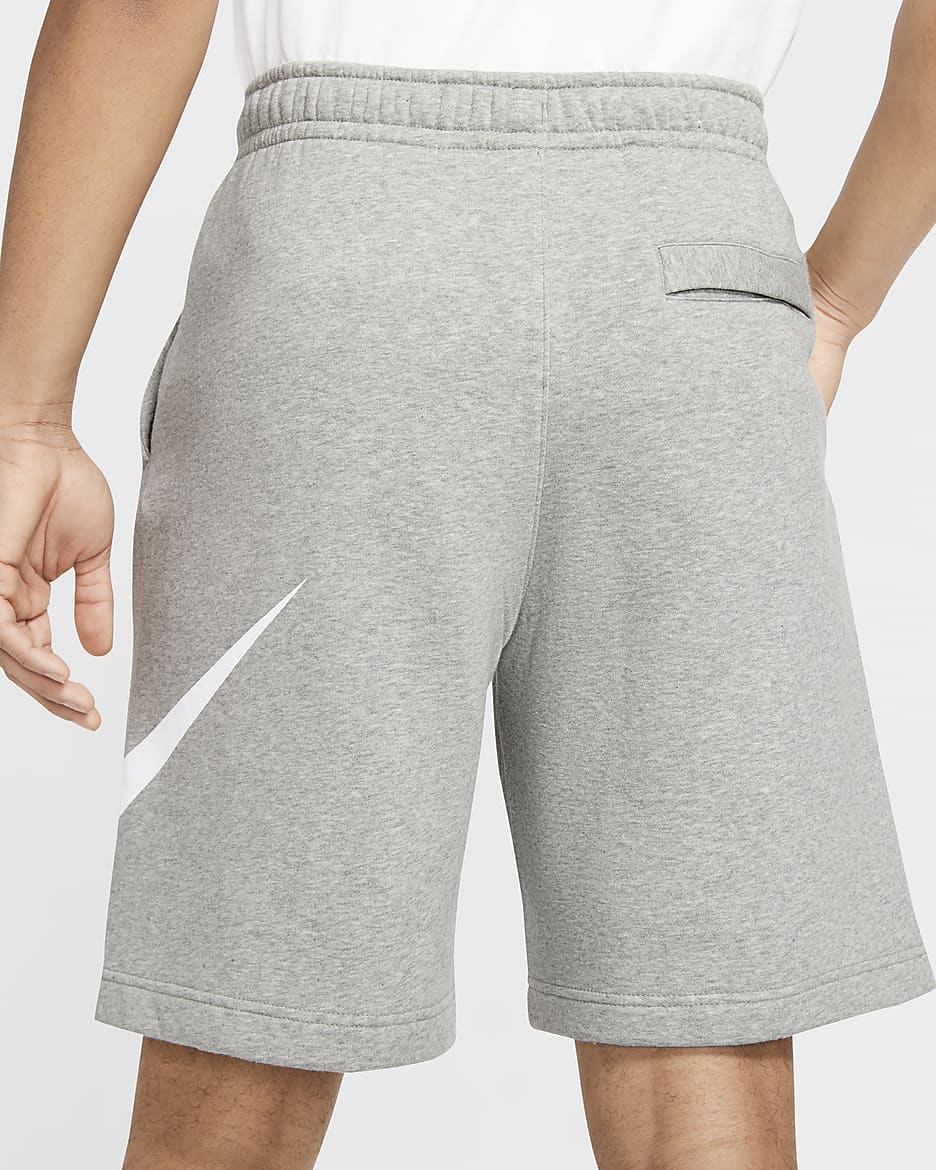 Nike Sportswear Club Men's Graphic Shorts - Dark Grey Heather/White/White