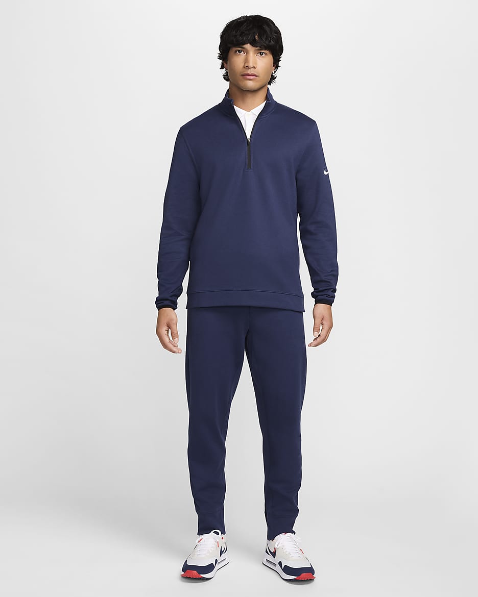 Haut de golf à demi-zip Nike Tour pour homme - Midnight Navy/Blanc