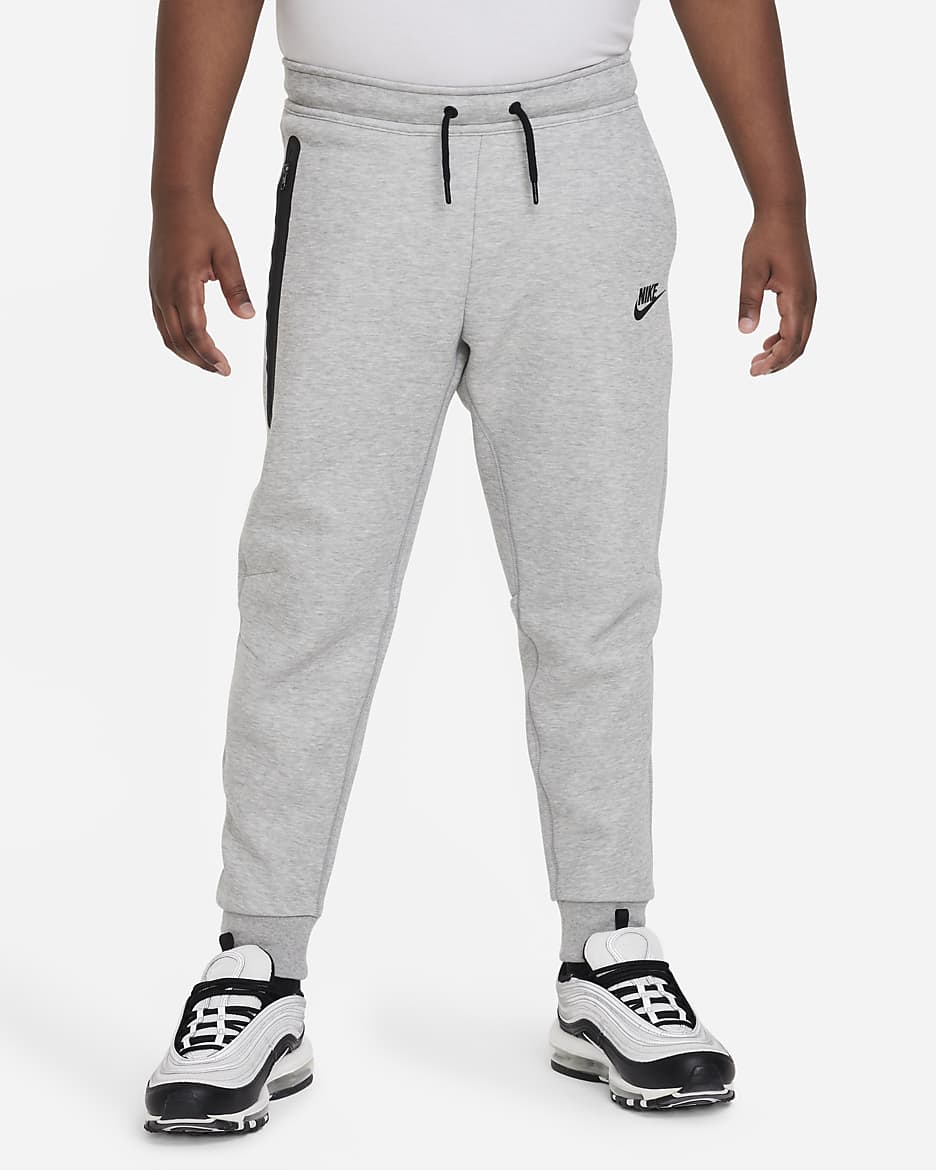 Nike Sportswear Tech Fleece Pantalón (Talla grande) - Niño - Gris oscuro jaspeado/Negro/Negro