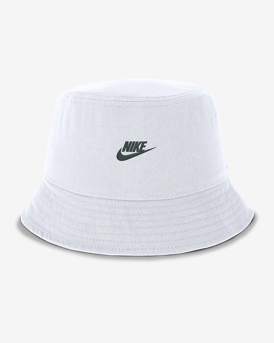 Michigan State Spartans Legacy Apex Men's Nike College Bucket Hat - White