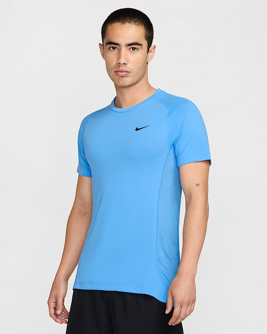 Maglia fitness a manica corta Dri-FIT Nike Flex Rep – Uomo - University Blue/Nero