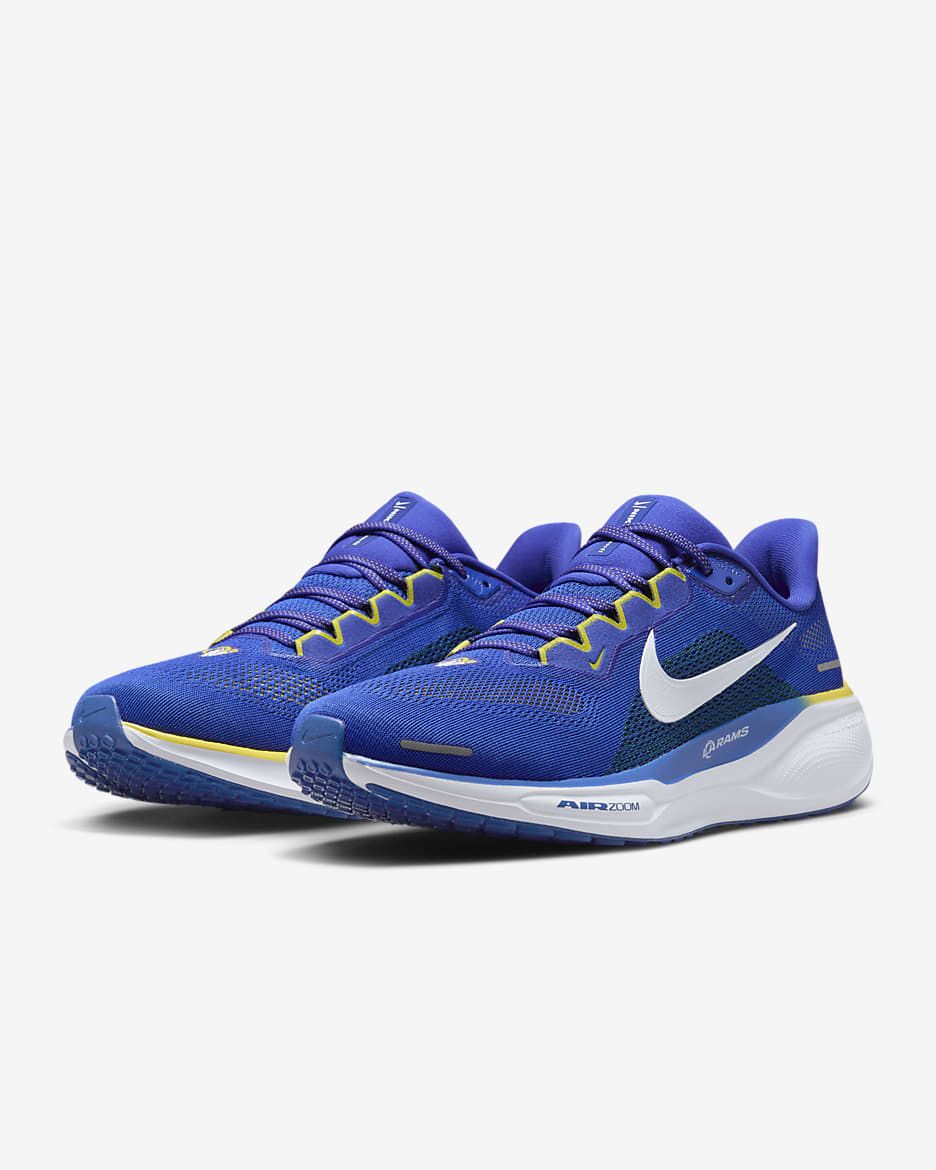 Nike Pegasus 41 NFL Los Angeles Rams Men's Road Running Shoes - Hyper Royal/White/Midwest Gold/White