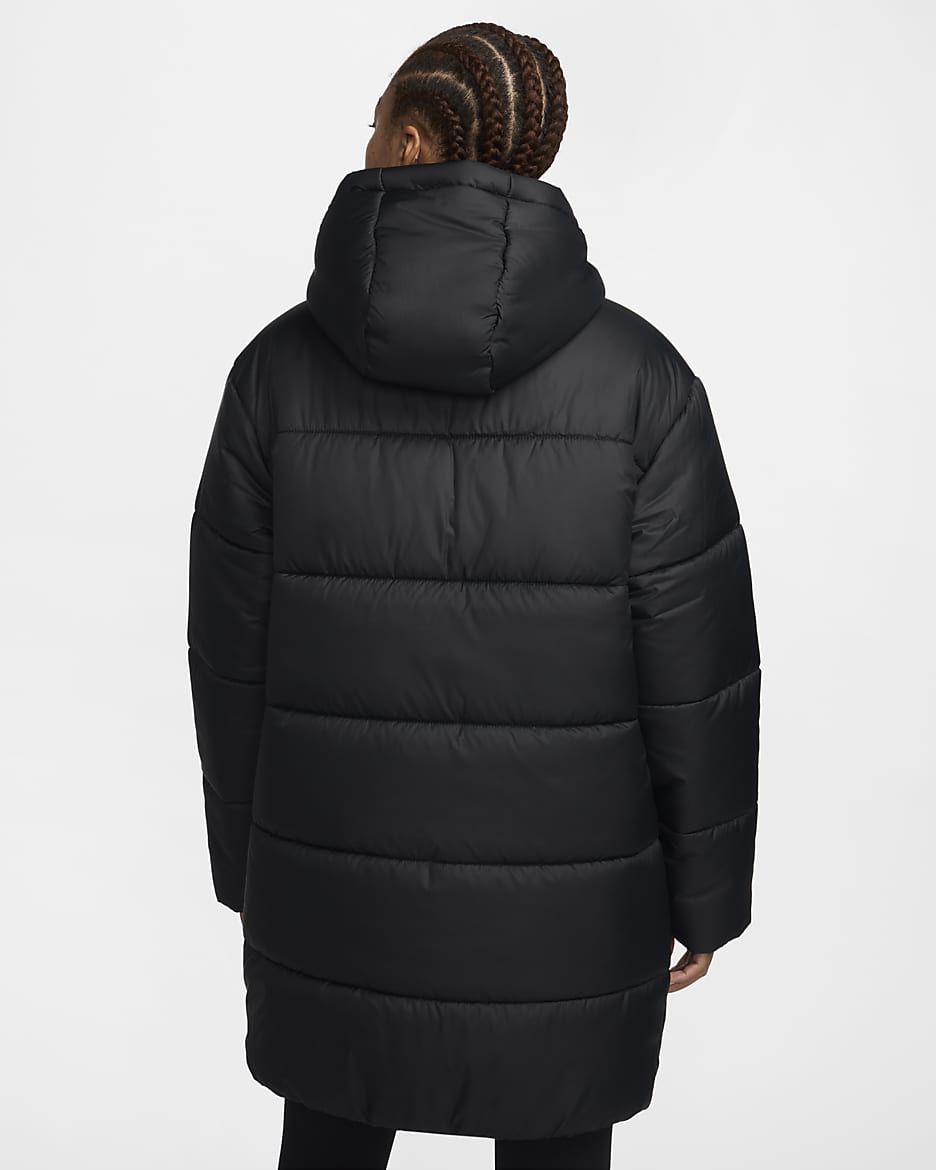 Nike Sportswear Classic Puffer Therma-FIT ruimvallende parka voor dames - Zwart/Wit