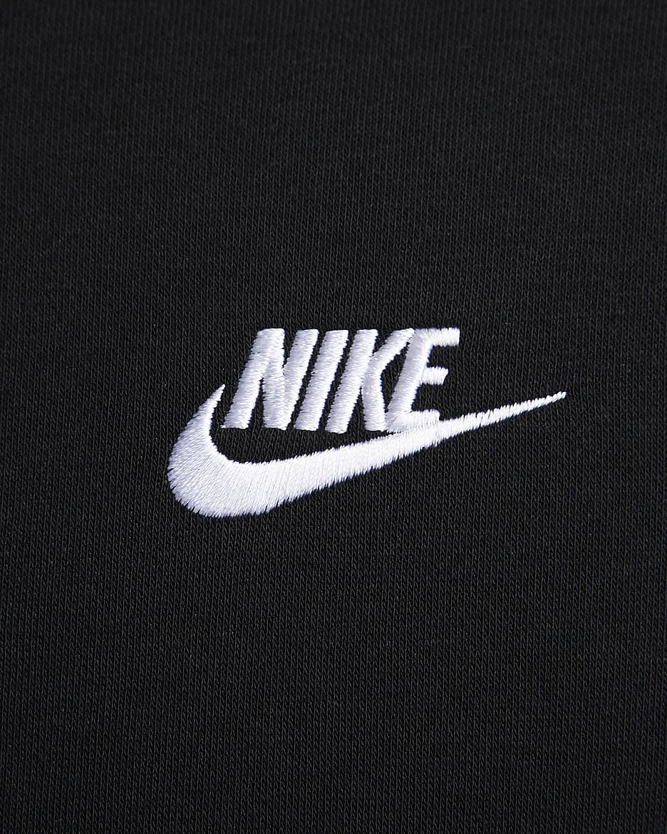 Nike Sportswear Club Fleece Pullover Hoodie - Black/Black/White