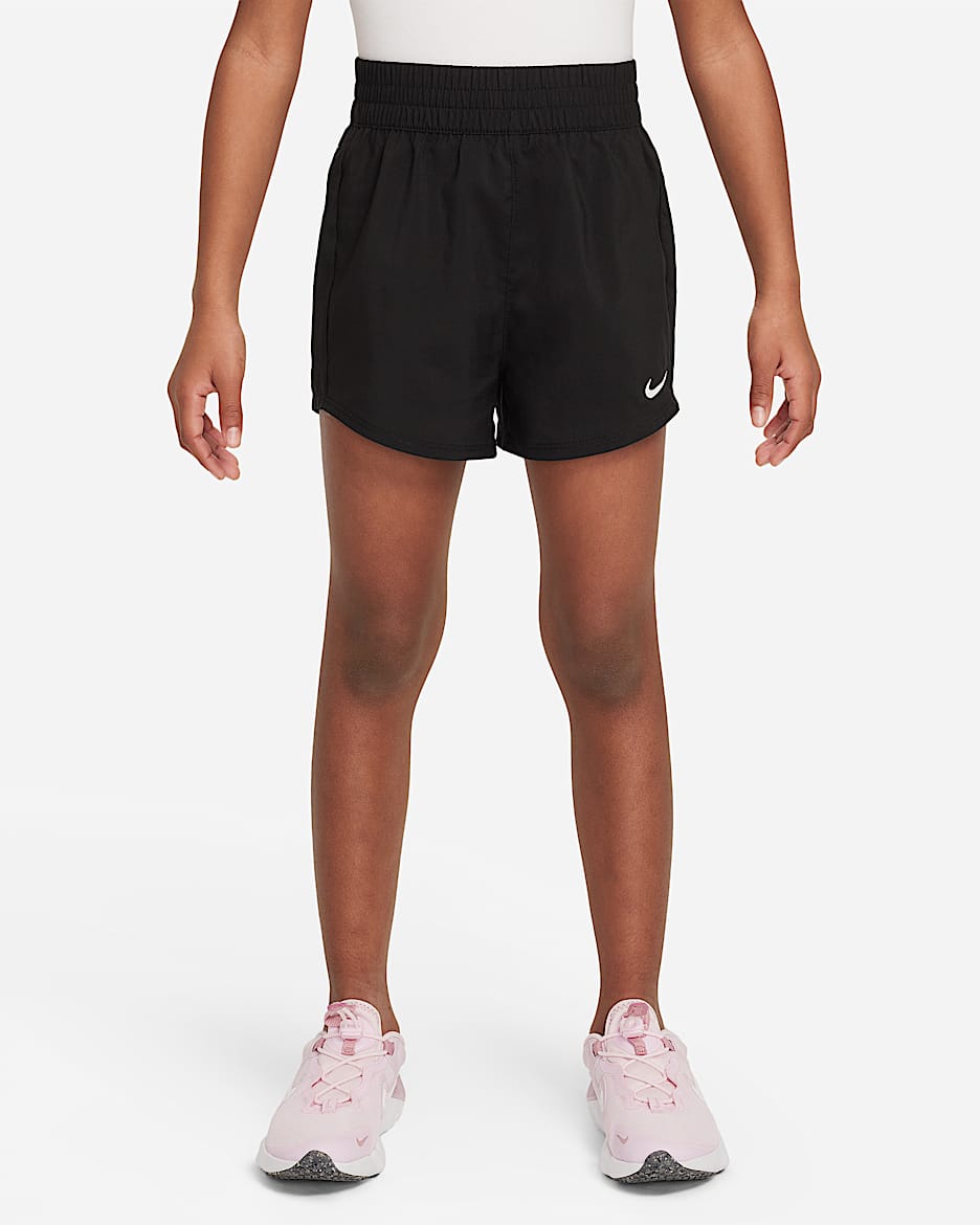 Nike Dri-FIT One Little Kids' Woven Shorts - Black