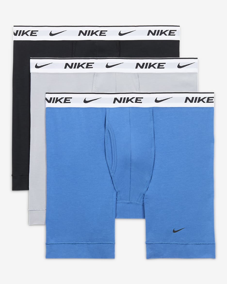 Ropa interior para hombre Nike Dri-FIT Essential Cotton Stretch (paquete de 3) - Azul claro