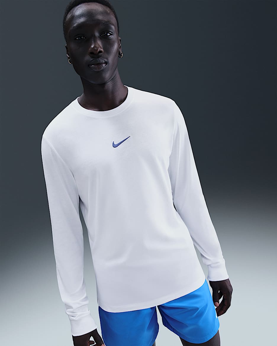 Nike Men's Basketball Long-Sleeve T-Shirt - White