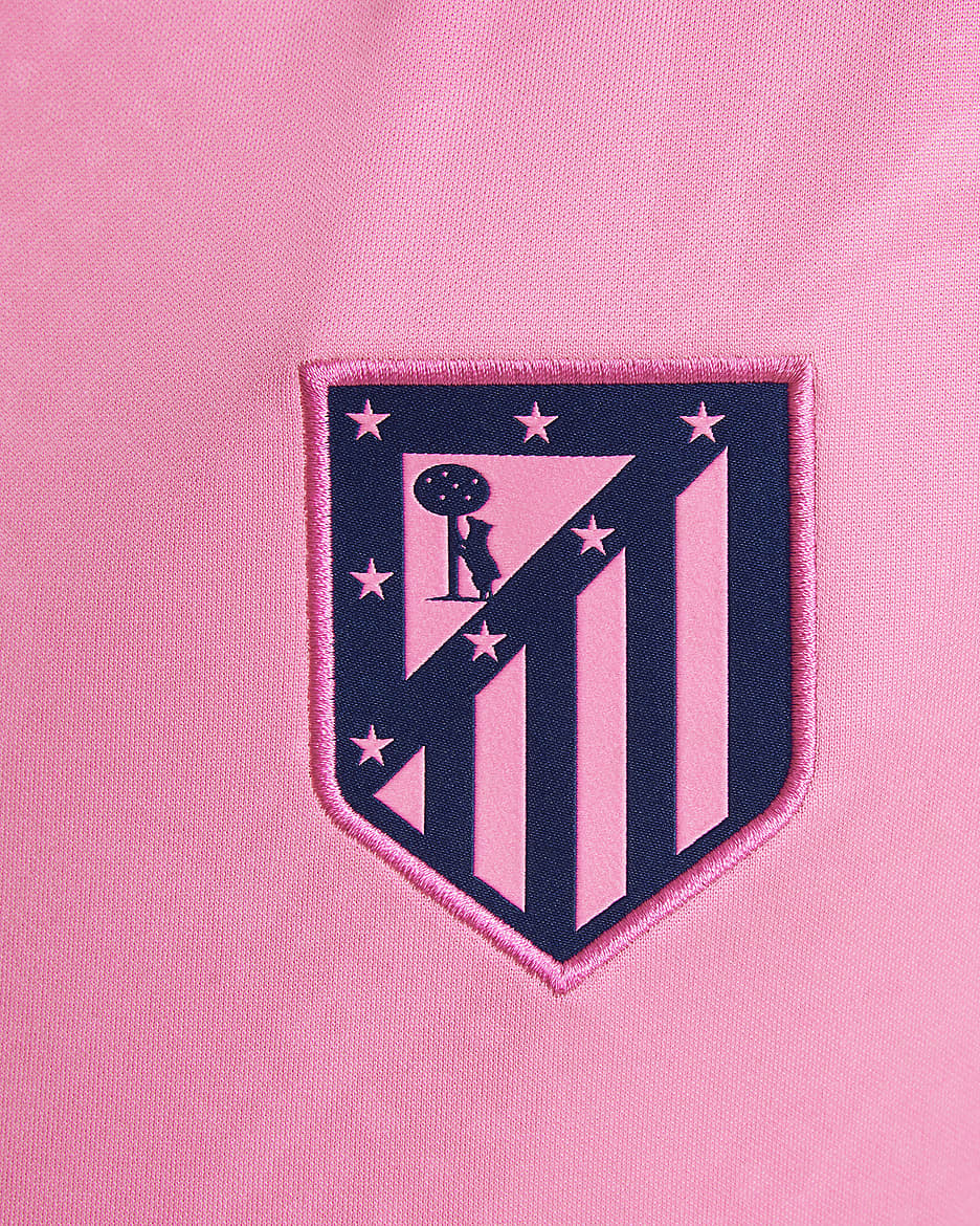 3e haut de foot d'avant-match Nike Dri-FIT Atlético Madrid Academy Pro pour ado - Pink Glow/Blue Void/Blue Void