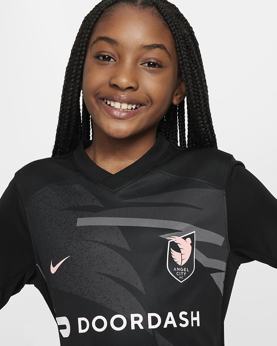 Angel City FC 2024 Stadium Primary Big Kids' Nike Dri-FIT NWSL Replica Jersey - Black