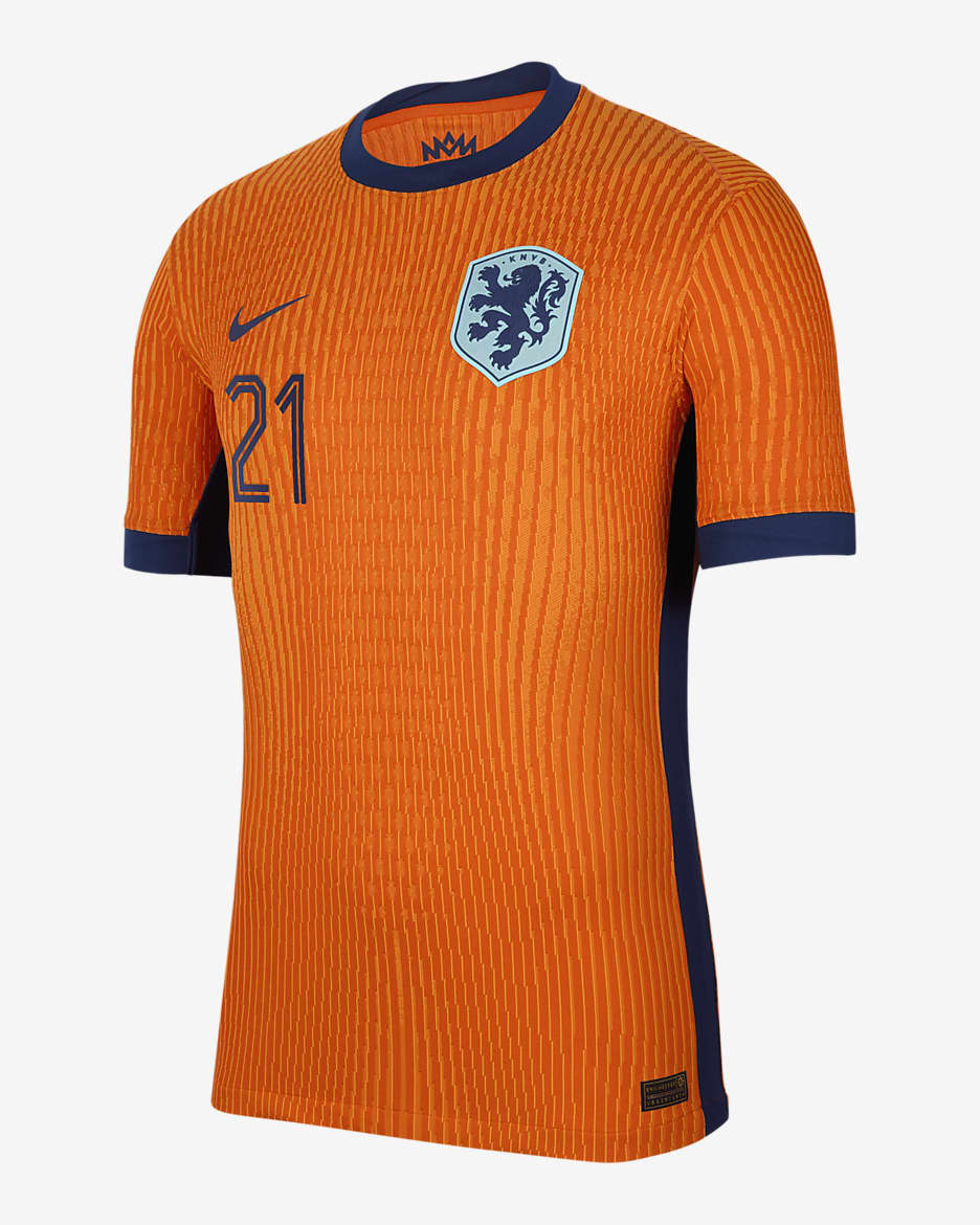 Jersey de fútbol Nike Dri-FIT ADV de la selección nacional de Países Bajos local 2024 Match Frenkie de Jong para hombre - Naranja