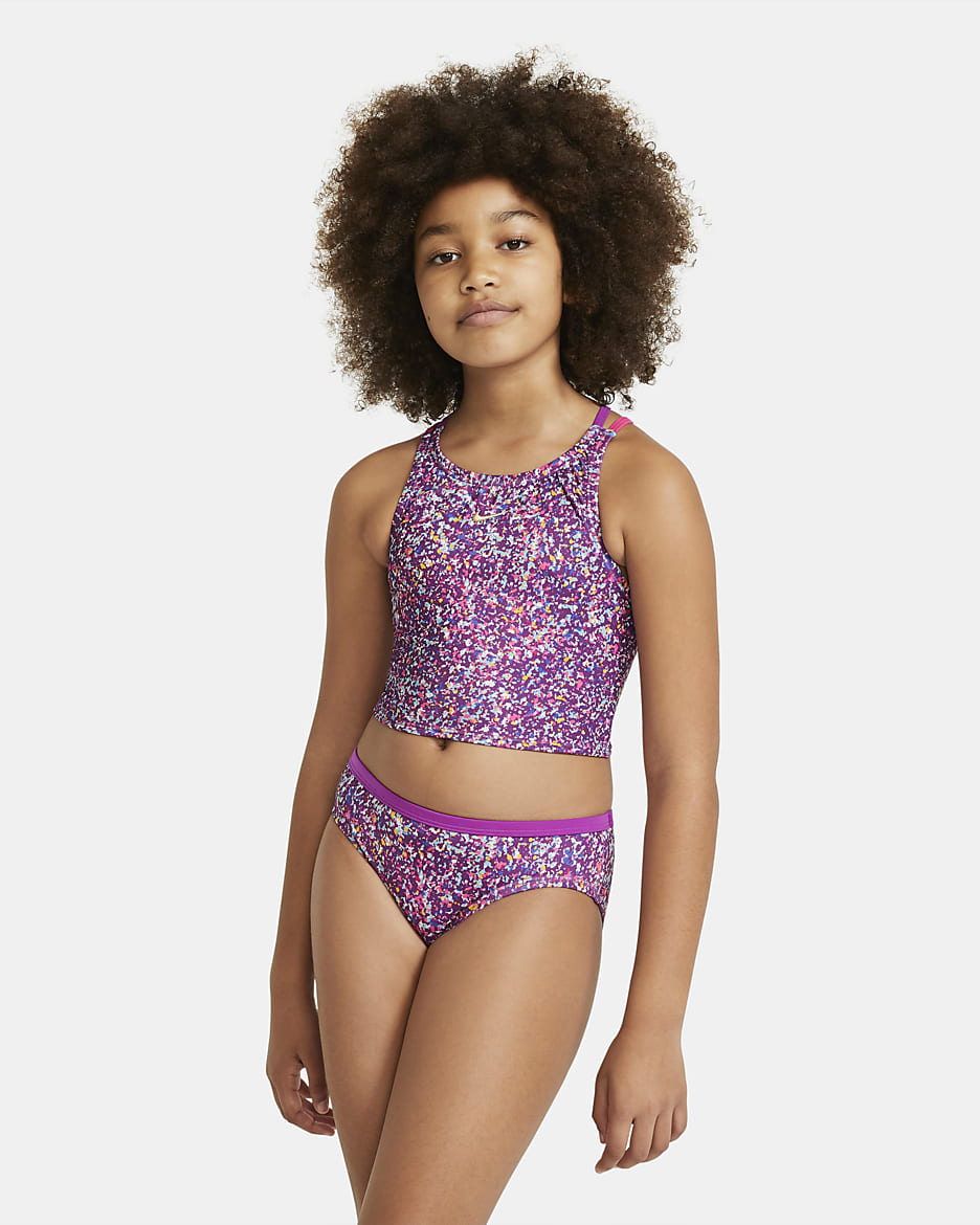 Nike Big Kids' (Girls') Spiderback Bikini Set - Vivid Purple