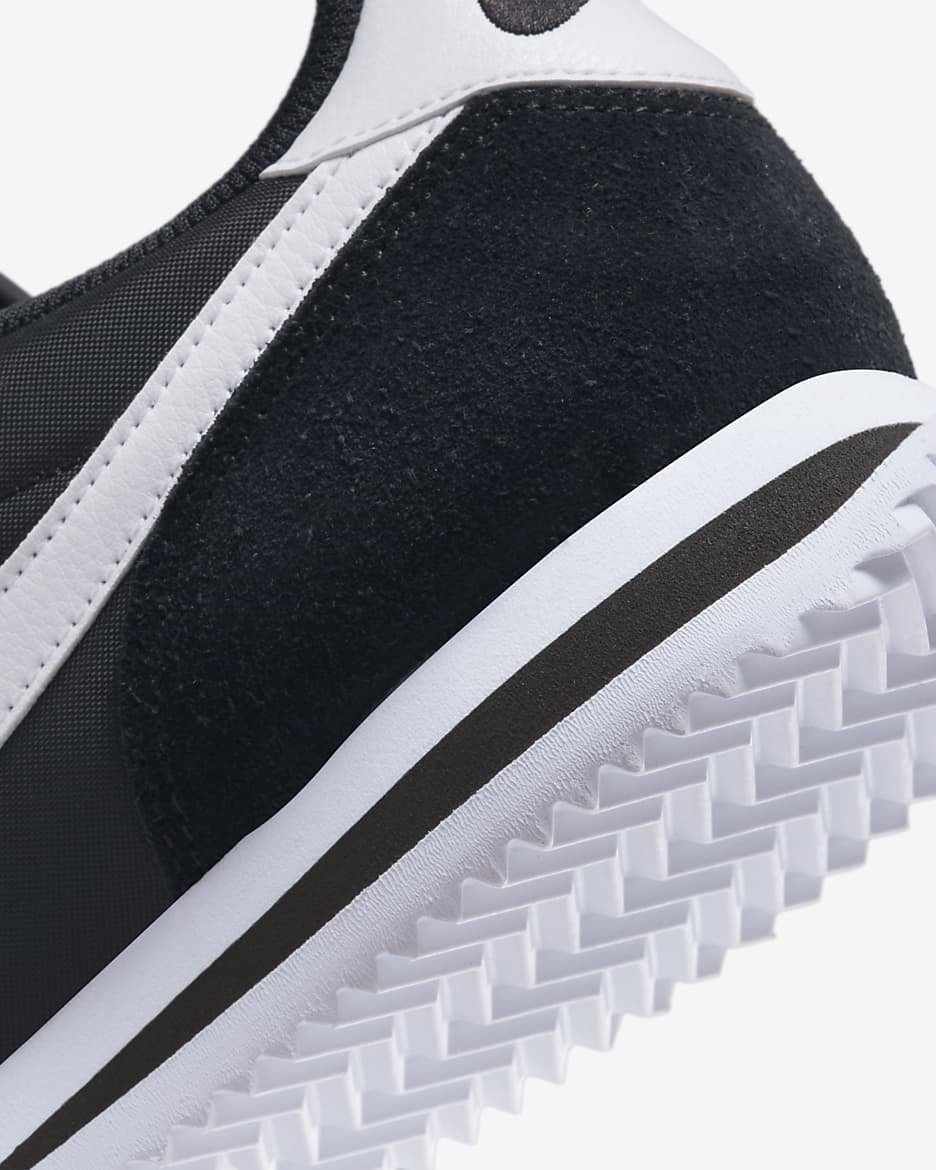 black and white nylon nike cortez