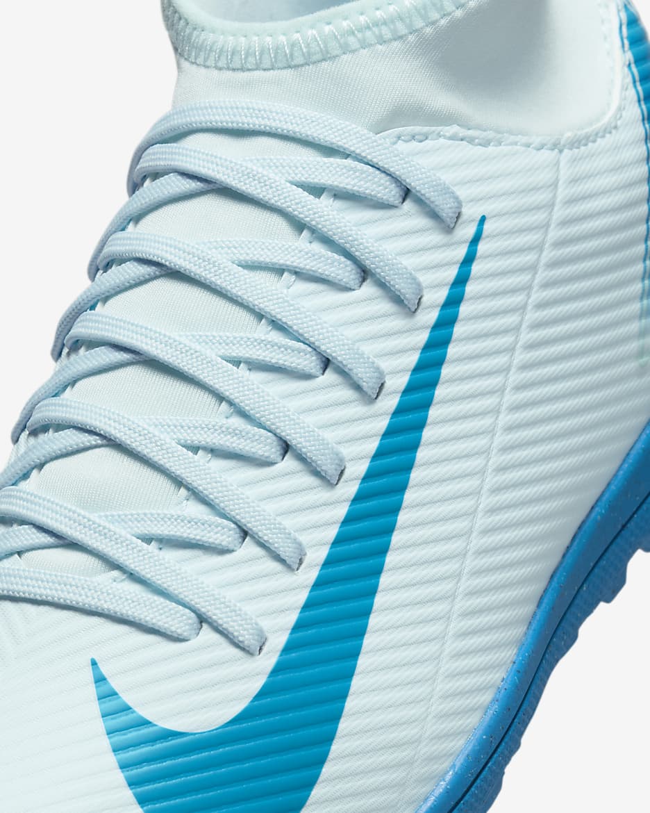 Buty piłkarskie typu high top dla małych/dużych dzieci TF Nike Jr. Mercurial Superfly 10 Club - Glacier Blue/Blue Orbit