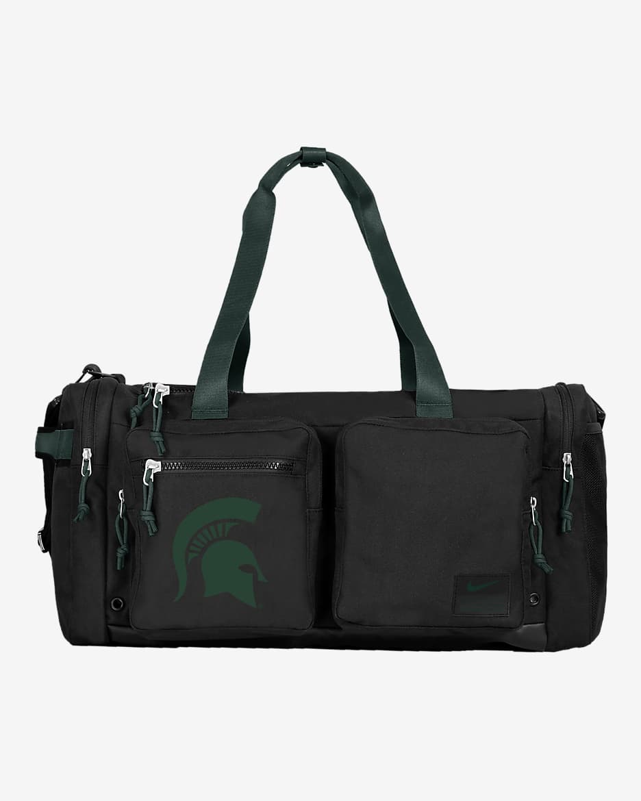 Michigan State Nike Utility Power Duffle Bag - Black