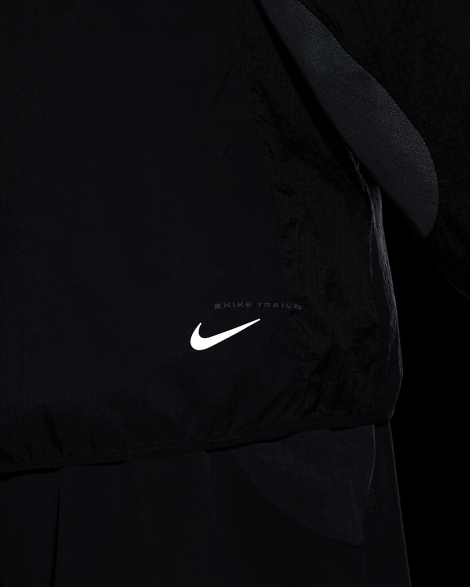 Nike Trail Aireez Chaqueta de running - Hombre - Negro/Anthracite/Summit White