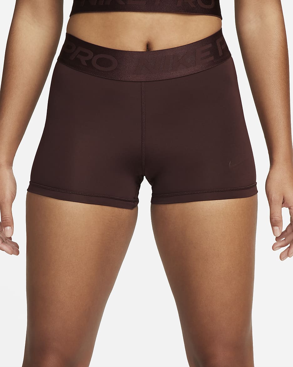 Nike Pro Women's Mid-Rise 8cm (approx.) Shorts - Earth