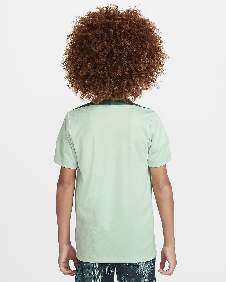 Maglia a manica corta Nike Football Dri-FIT Tottenham Hotspur Strike per ragazzo/a – Terza - Enamel Green/Enamel Green/Bicoastal/Faded Spruce