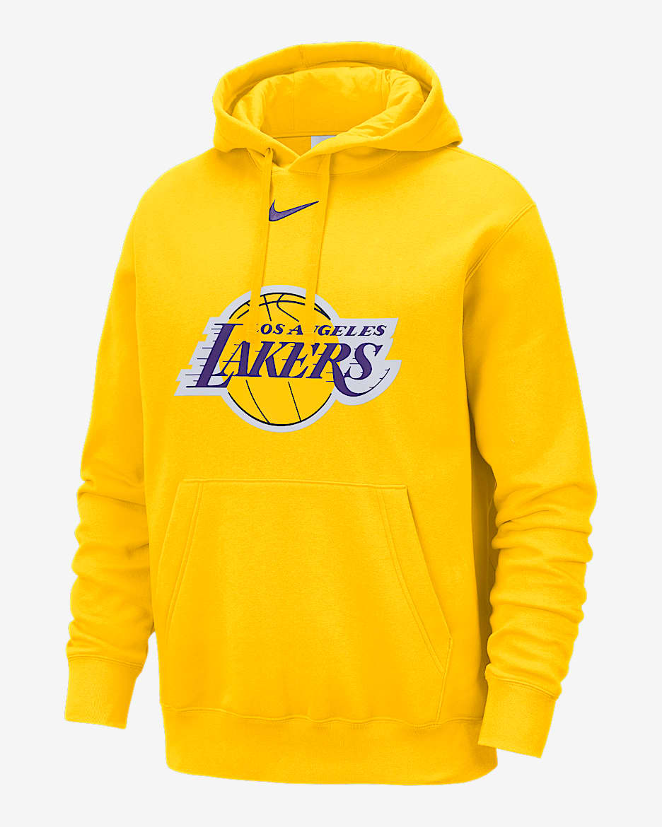 Sudadera con gorro sin cierre Nike NBA para hombre Los Angeles Lakers Club - Amarillo/Morado campo