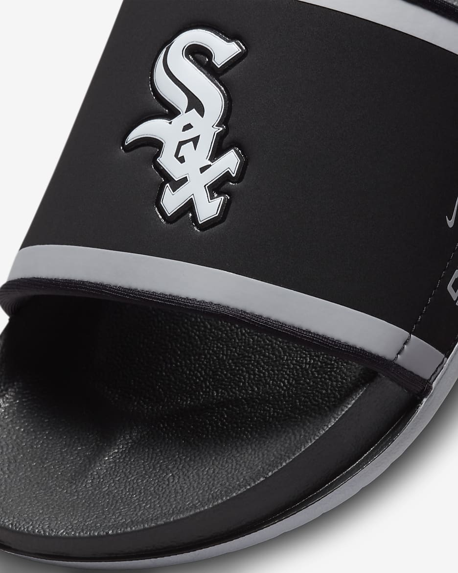 Chancla Nike Offcourt (MLB Chicago White Sox) - Negro/Gris lobo/Blanco