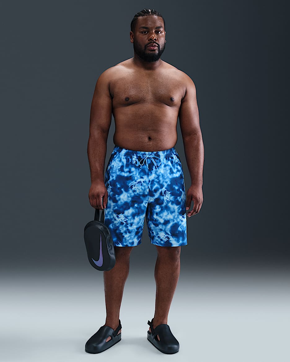 Nike Swim Breaker Men's 9" Fully Lined Volley Shorts (Extended Sizing) - Blue