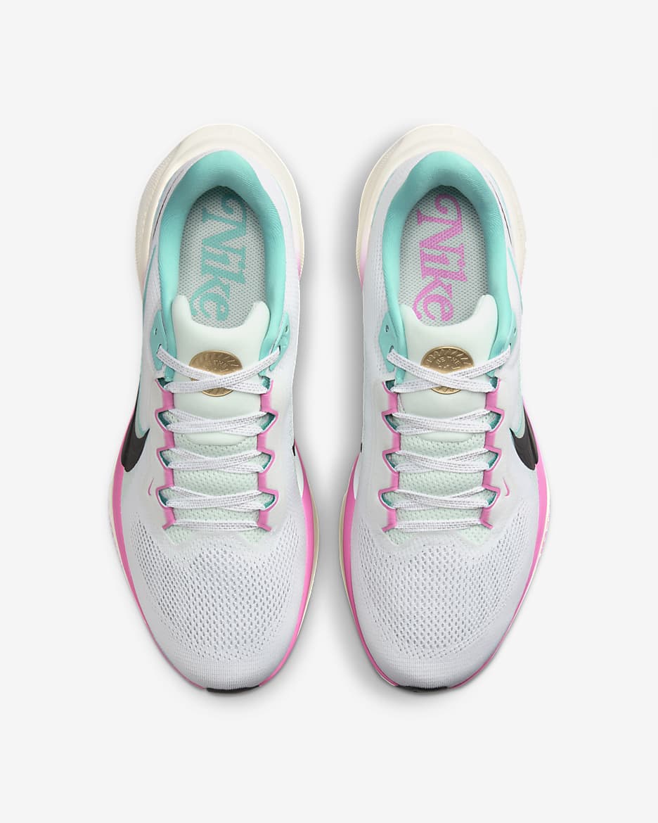 Nike Pegasus 41 Men's Road Running Shoes - White/Coconut Milk/Team Gold/Playful Pink